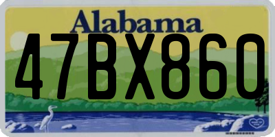 AL license plate 47BX860