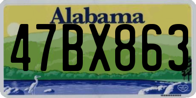 AL license plate 47BX863