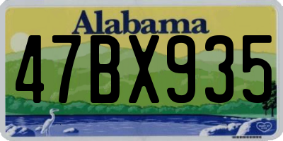 AL license plate 47BX935