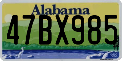 AL license plate 47BX985