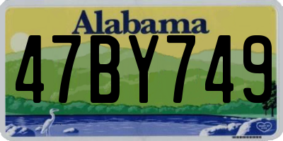 AL license plate 47BY749