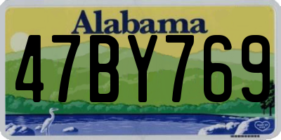 AL license plate 47BY769
