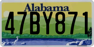 AL license plate 47BY871