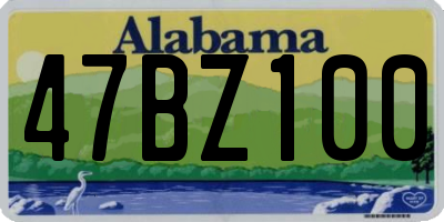 AL license plate 47BZ100