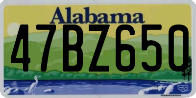 AL license plate 47BZ650