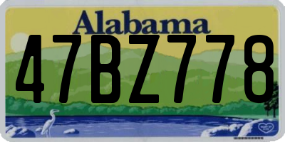 AL license plate 47BZ778