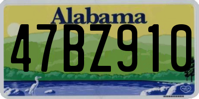 AL license plate 47BZ910