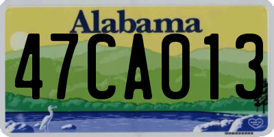AL license plate 47CA013
