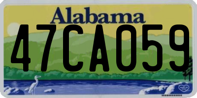 AL license plate 47CA059