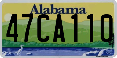 AL license plate 47CA110