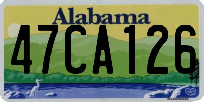 AL license plate 47CA126