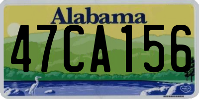 AL license plate 47CA156