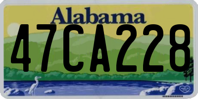 AL license plate 47CA228