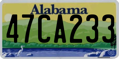 AL license plate 47CA233