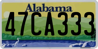 AL license plate 47CA333