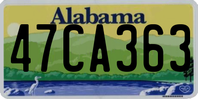 AL license plate 47CA363