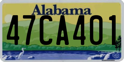 AL license plate 47CA401