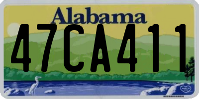 AL license plate 47CA411