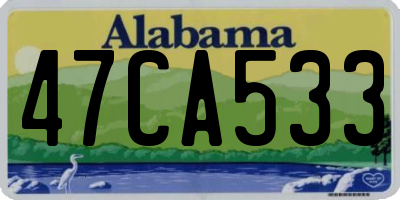 AL license plate 47CA533