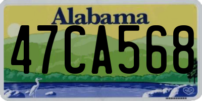 AL license plate 47CA568