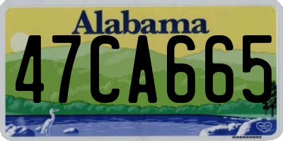 AL license plate 47CA665