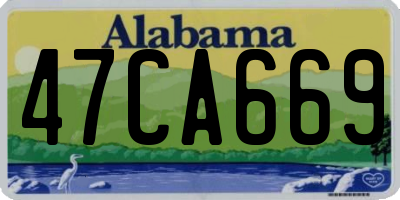 AL license plate 47CA669