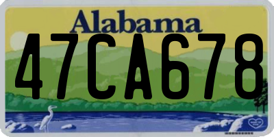 AL license plate 47CA678