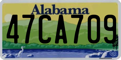 AL license plate 47CA709