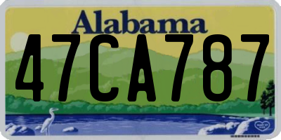 AL license plate 47CA787