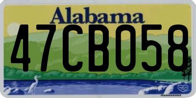 AL license plate 47CB058
