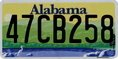 AL license plate 47CB258