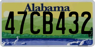 AL license plate 47CB432