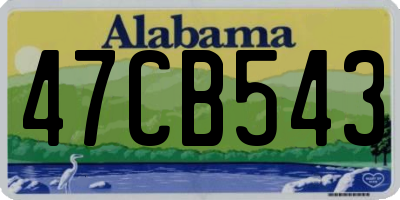 AL license plate 47CB543