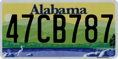 AL license plate 47CB787
