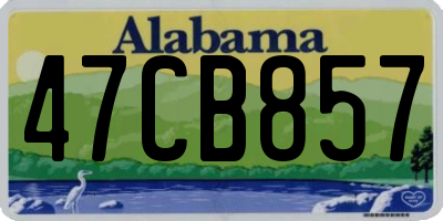 AL license plate 47CB857