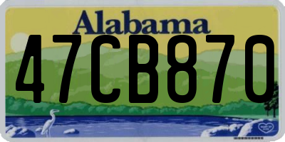 AL license plate 47CB870