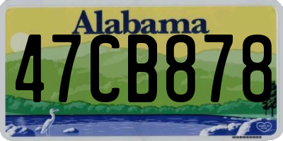 AL license plate 47CB878