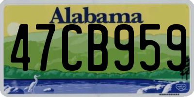 AL license plate 47CB959