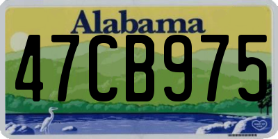 AL license plate 47CB975