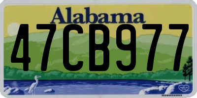 AL license plate 47CB977