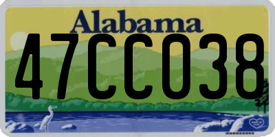 AL license plate 47CC038