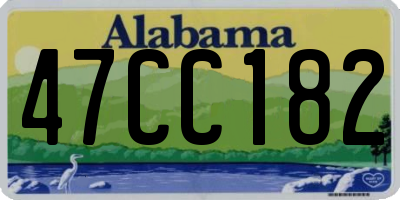 AL license plate 47CC182