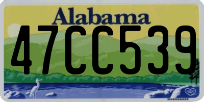 AL license plate 47CC539