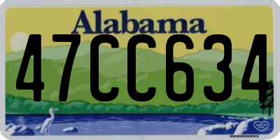 AL license plate 47CC634