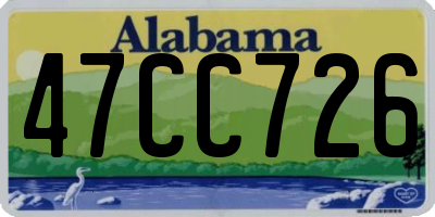 AL license plate 47CC726