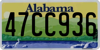 AL license plate 47CC936