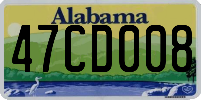 AL license plate 47CD008