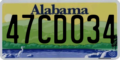 AL license plate 47CD034