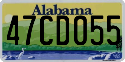 AL license plate 47CD055