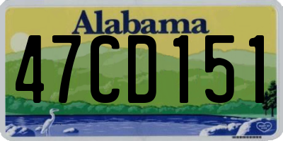 AL license plate 47CD151